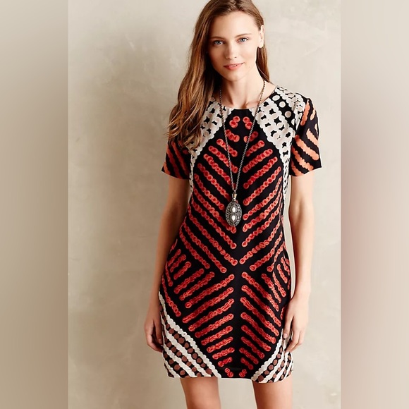Roopa Pemmaraju from Anthropologie Petra Silk Shift Dress - sz 6 - Picture 1 of 8